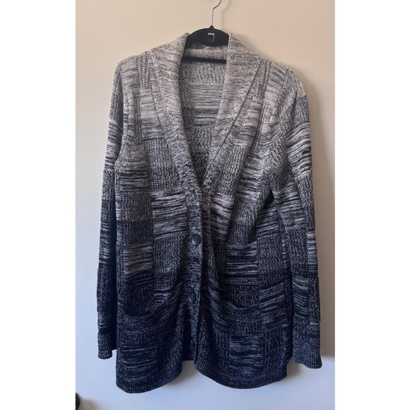 Margaret O'Leary Patchwork 100% Cotton Button Front Cardigan Size Medium - Picture 1 of 4